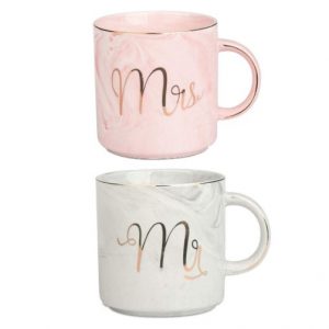 Tazas de cerámica Mr & Mrs
